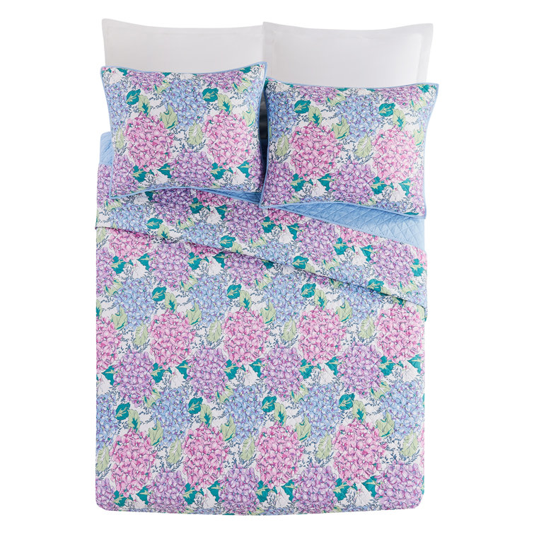 Vera Bradley Happy Hydrangea 3 Piece Quilt Set Wayfair